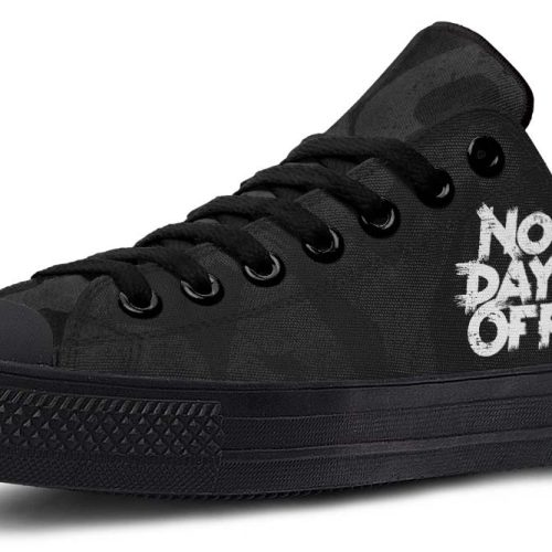No Day Off Motivational Low-Top Sneakers